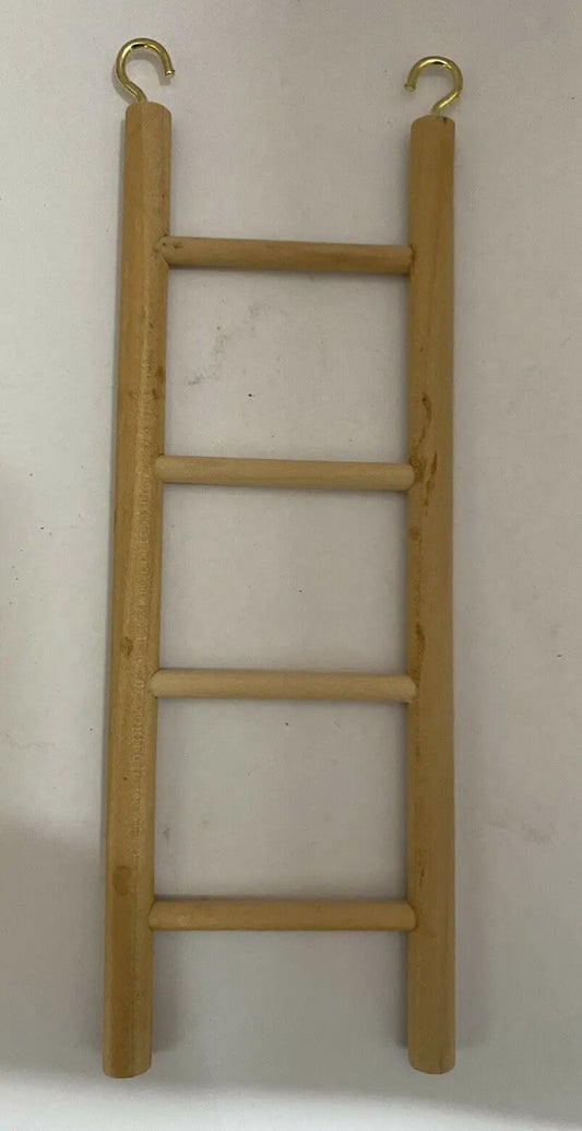 BIRD TOYS 1 PCS - WOODEN 6 STEPS LADDER WITH BEADS