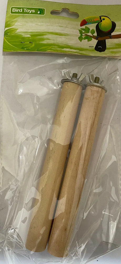 Bird Toy Set 3 Types (2 of Each) – Wooden Stick Cage Toys for Small Birds
