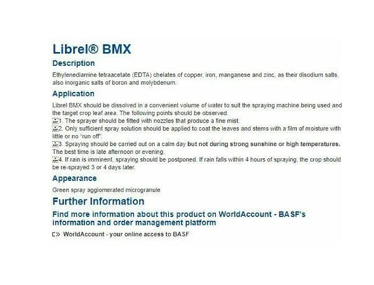 BASF Librel BMX 1kg | Multi-Micronutrient EDTA Chelate for Plant Health