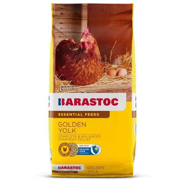 Barastoc Golden Yolk 20kg – Everyday Layer Pellets for Backyard Hens

