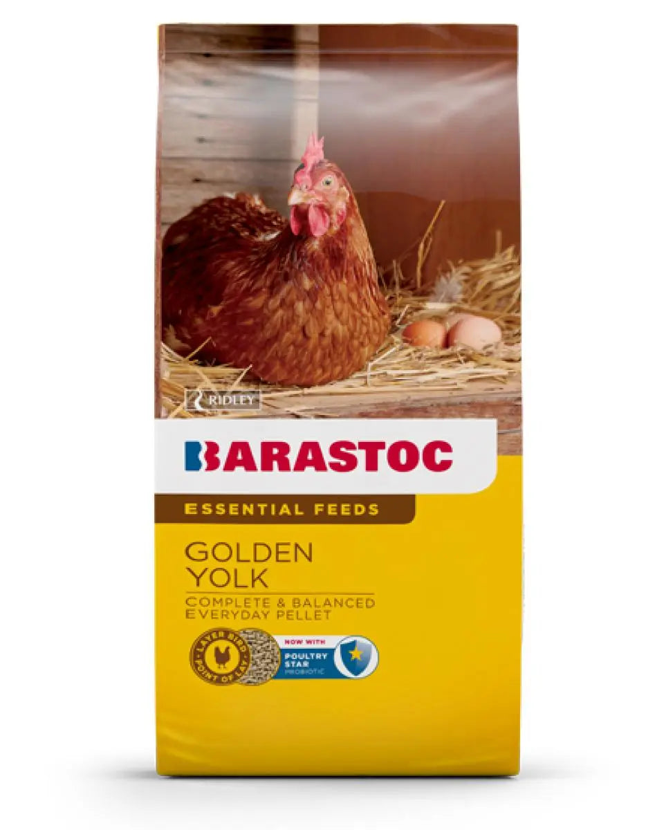 Barastoc Golden Yolk 20kg – Everyday Layer Pellets for Backyard Hens
