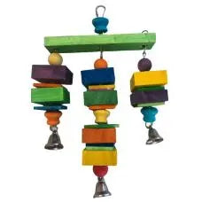 Bird Toys -3 Rods Wood Blocks Toy Large Size30x20cm BLT043 Elite Pet Products