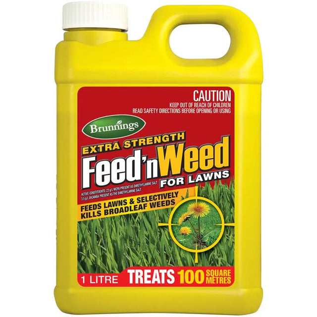 Brunnings Feed n Weed Lawn Fertiliser 1 Litre
