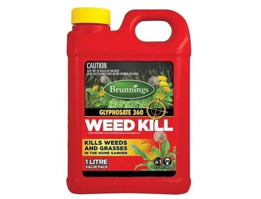 Brunnings Weed Kill 360 Concentrate 1L – Powerful Weed Control Solution Bonnyrigg Produce & Garden Supplies