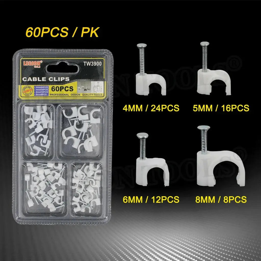 Cable Clips 60PCS Value Pack Legion