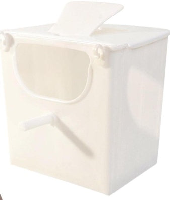 Plastic Bird Breeding Nest Box – External Cage Nest for Canaries, Finches & Small Birds
