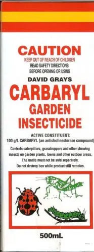 David Grays Carbaryl Garden Insecticide 500ml: Control for Chewing Pests