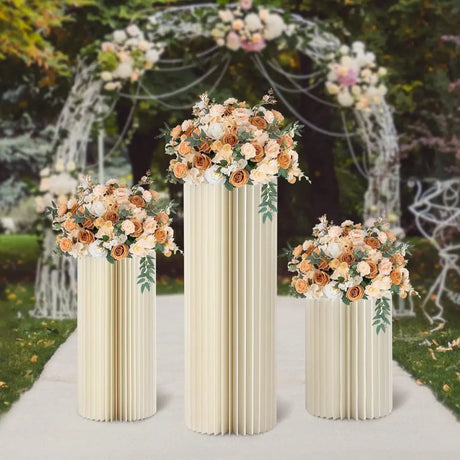 Carboard Round Plinth Cylinder Pedestal Wedding Flower Display Stand