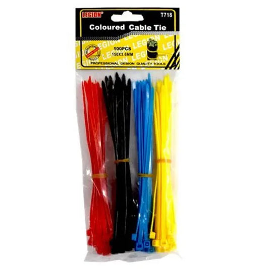 Coloured Cable Ties 3.6mm x 150 mm (100 PCS) Legion