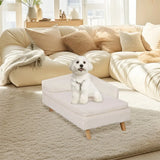 L-Shape Pet Sofa Bed with Cushion | Raised Dog & Cat Bed