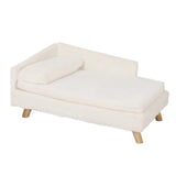 L-Shape Pet Sofa Bed with Cushion | Raised Dog & Cat Bed