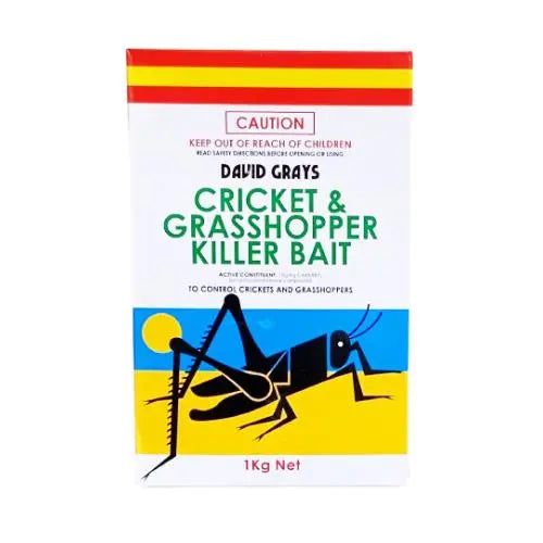 David Grays Cricket & Grasshopper Killer Bait 1kg – Pelletised Carbaryl Bait

