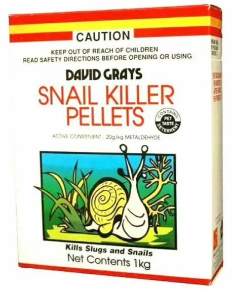 David Grays Snail Killer Pellets 1kg – Rain-Resistant Snail & Slug Control for Gardens