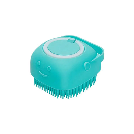 Dog Bathing & Massage Brush – Soft Silicone Brush with Shampoo Dispenser