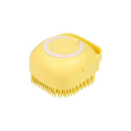 Dog Bathing & Massage Brush – Soft Silicone Brush with Shampoo Dispenser
