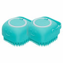 Dog Bathing & Massage Brush – Soft Silicone Brush with Shampoo Dispenser