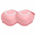 Dog Bathing & Massage Brush – Soft Silicone Brush with Shampoo Dispenser
