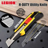 Legion Tools Heavy Duty 25mm Utility Knife: Snap-Off Blade Built for Tough Cutting Jobs