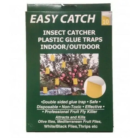  Easy Catch Insect Glue Trap 10 Pack Yellow Sticky Fly & Fruit Fly Traps
