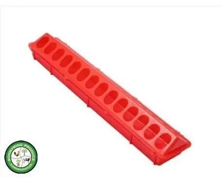 50cm 28-Hole Plastic Poultry Feeder Trough – Flip-Top Chick & Bird Feeder