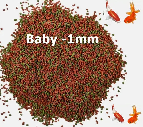 Feedwell Goldfish & Koi Pellets - Baby - Pellets Size 1mm | Premium Fish Food for Healthy Growth -Available in Deferent Sizes. Feedwell FishFood