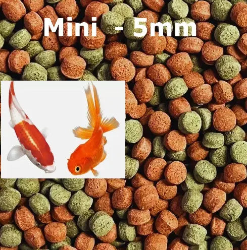 Feedwell Goldfish & Koi Pellets - Mini  Pellets Size 5mm | Premium Fish Food for Healthy Growth -Available in Different Sizes Elite Pet Products