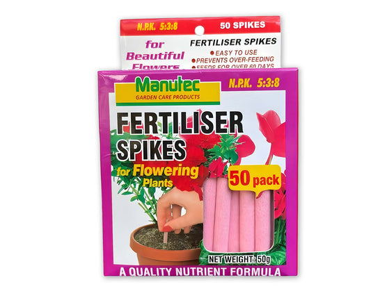 Manutec Fertiliser Spikes for Flowering Plants (50 Pack)