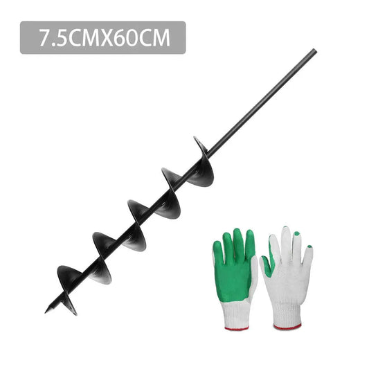 GIANTZ Power Garden Auger Small Earth Planter 75 X 600MM Black Bonnyrigg Produce & Garden Supplies