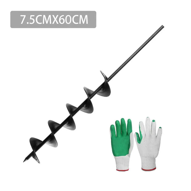 GIANTZ Power Garden Auger Small Earth Planter 75 X 600MM Black Bonnyrigg Produce & Garden Supplies