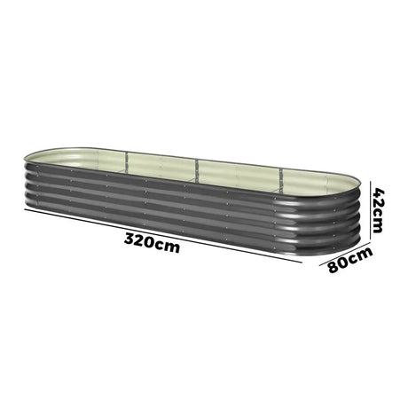 Galvanized Steel Raised Garden Bed Vegetable Planter