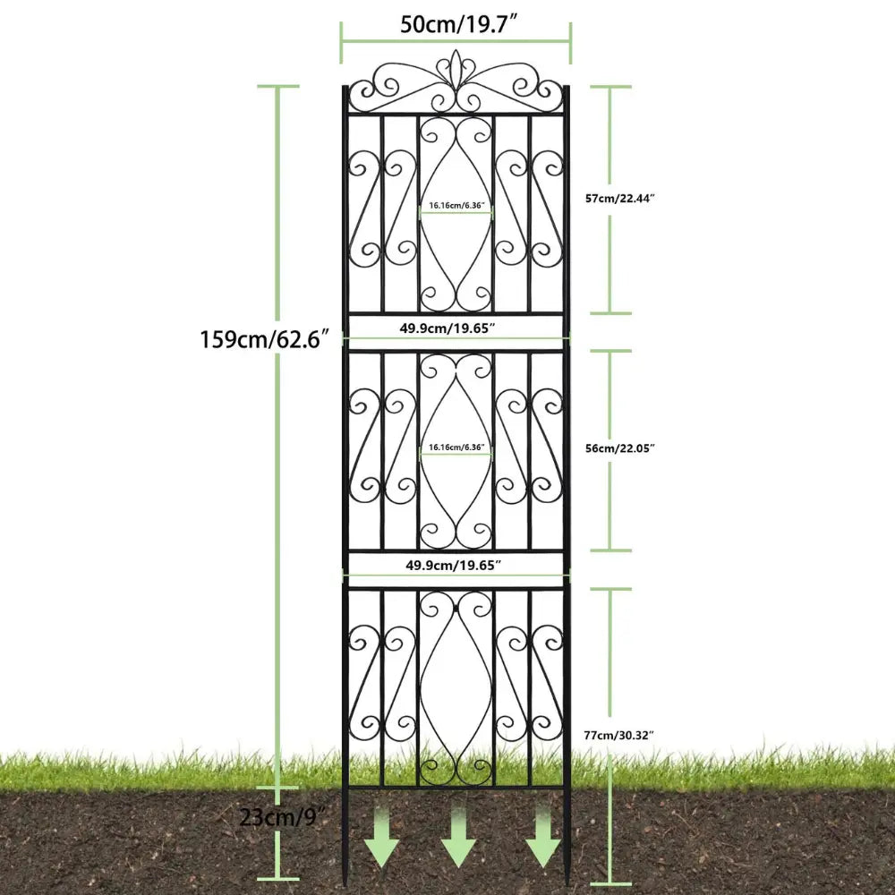 Garden Border Trellis High Metal Climbing Plants Support Trellis