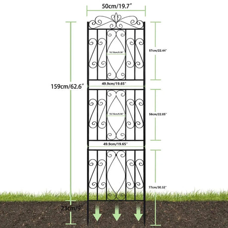 Garden Border Trellis High Metal Climbing Plants Support Trellis