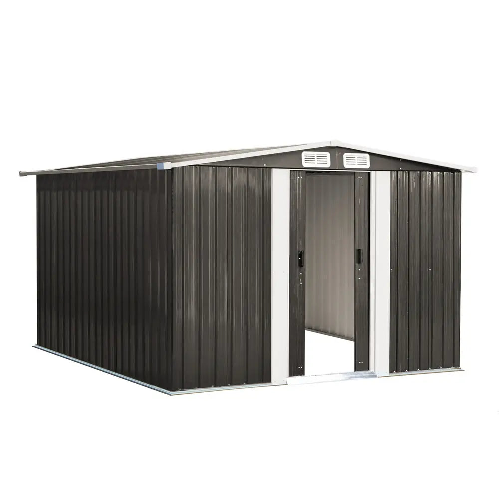 Garden Shed Workshop Cabin Metal House 2.57 by 2.05 m