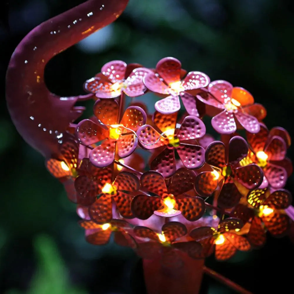 Garden Solar Lights Outdoor Solar Powered Flamingo Stake Lights