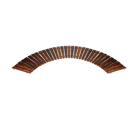 Garden Wooden Pathway Roll-Out 8ft – Curved Fir Wood Walkway Mat