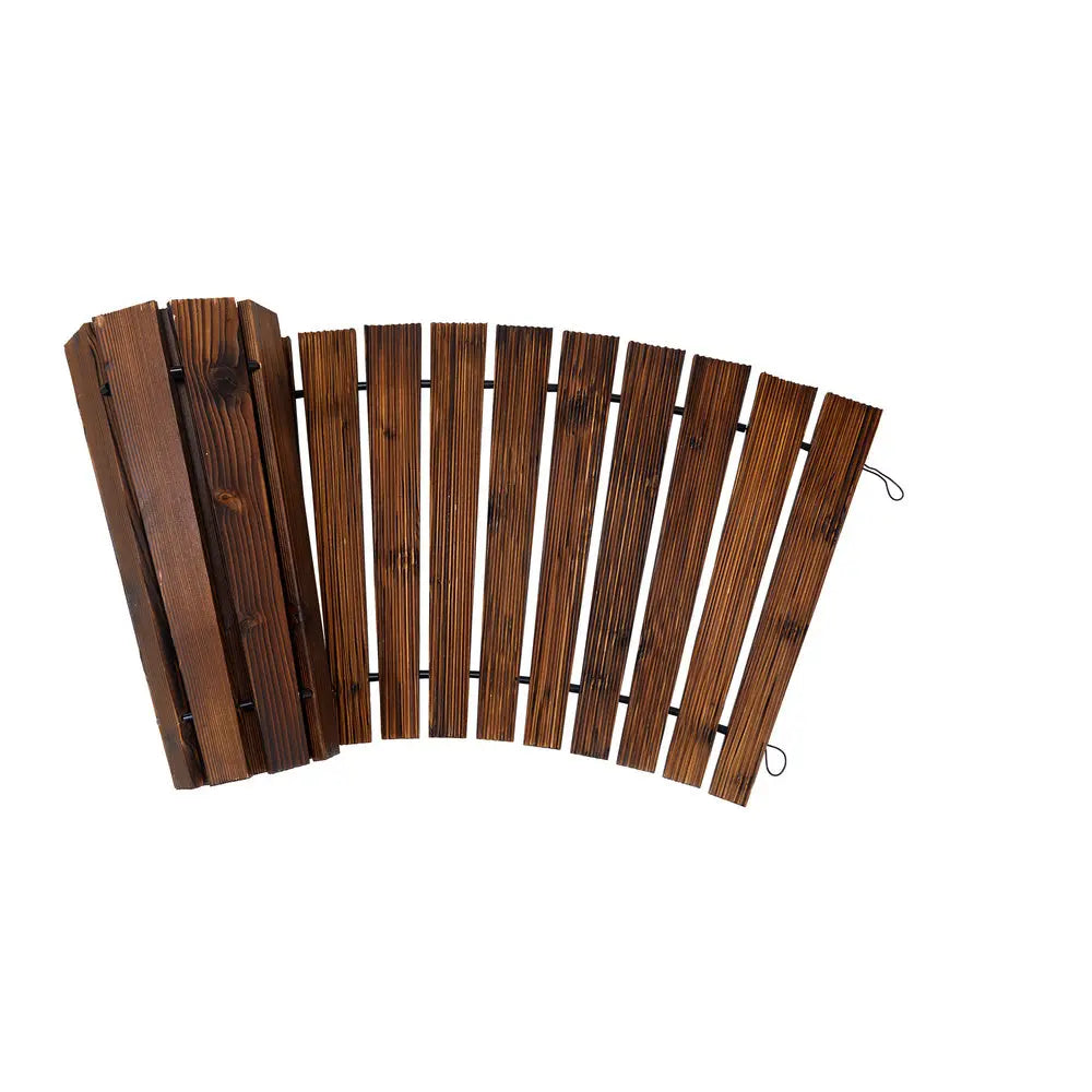 Garden Wooden Pathway Roll-Out 8ft | Curved Fir Walkway
