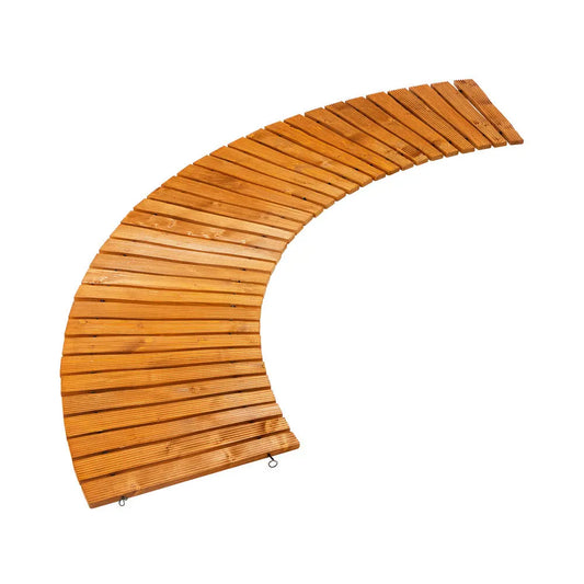 Garden Wooden Pathway Roll-Out Curved 8ft Natural