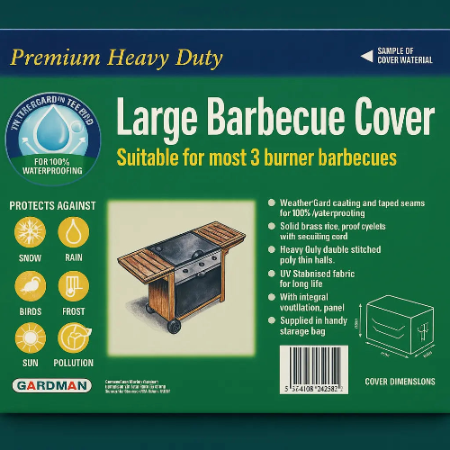 Gardman Premium Heavy Duty BBQ Cover – Fits Most 3 Burner Barbecues Bonnyrigg Produce & Garden Supplies