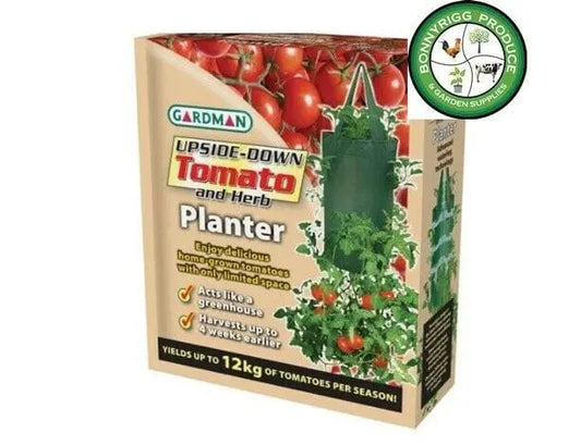 Gardman Upside-Down Tomato and Herb Planter - Dark Green