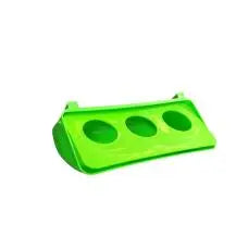 Green Feed Trough With Cover (3Hole) 240mm-PPF311 Elite Pet Products