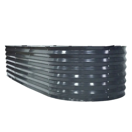 Green Fingers Garden Bed 240X80X42cm Oval Planter Box Raised Container Galvanised Bonnyrigg Produce & Garden Supplies