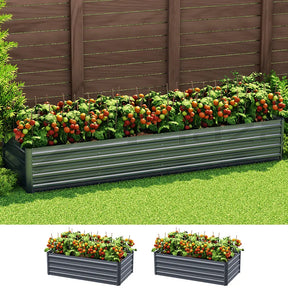 Green Fingers Garden Bed 240X80X45cm Planter Box Raised Container Galvanised Herb Bonnyrigg Produce & Garden Supplies