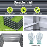 Green Fingers Garden Bed 240X80X45cm Planter Box Raised Container Galvanised Herb Bonnyrigg Produce & Garden Supplies