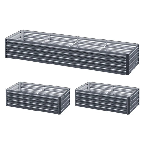 Green Fingers Garden Bed 240X80X45cm Planter Box Raised Container Galvanised Herb Bonnyrigg Produce & Garden Supplies