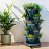 Green Fingers Garden Bed 5 Tier Vertical Garden Strawberry Stackable Planters Herbs Petunias Bonnyrigg Produce & Garden Supplies