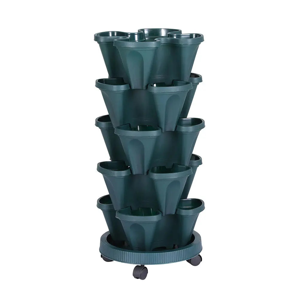 Green Fingers Garden Bed 5 Tier Vertical Garden Strawberry Stackable Planters Herbs Petunias Bonnyrigg Produce & Garden Supplies
