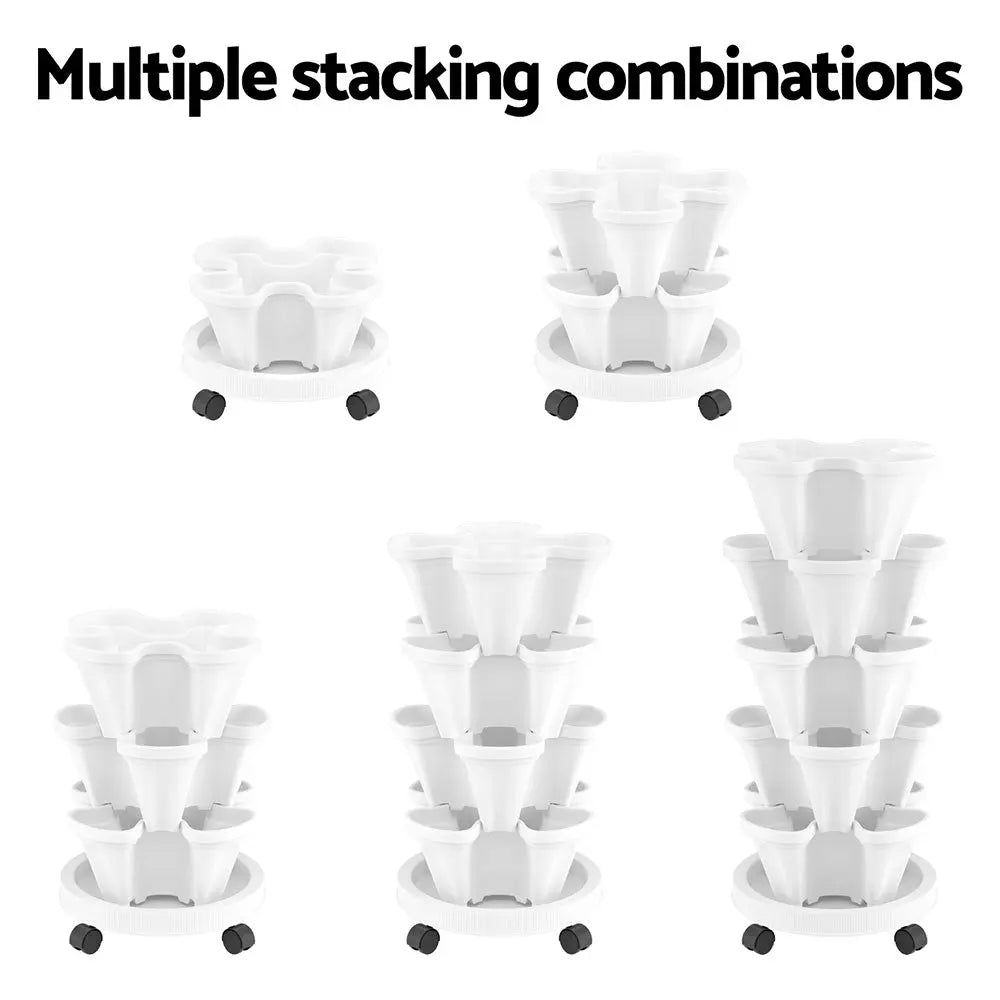Green Fingers Garden Bed 5 Tier Vertical Garden Strawberry Stackable Planters Herbs Petunias Bonnyrigg Produce & Garden Supplies