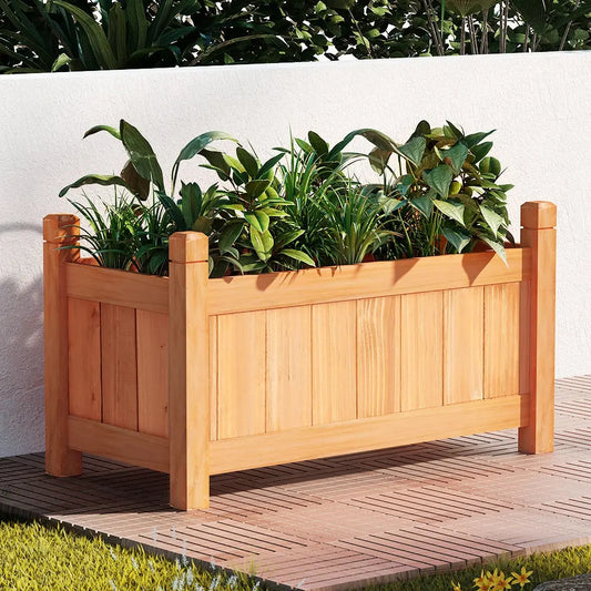 Green Fingers Garden Bed 60x30x33cm Wooden Planter Box Raised Container Growing Bonnyrigg Produce & Garden Supplies