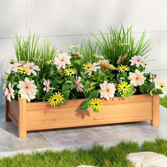 Green Fingers Garden Bed 65x33x16cm Wooden Planter Box Raised Container Growing Bonnyrigg Produce & Garden Supplies