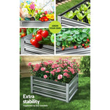 Green Fingers Garden Bed 86x86x30cm Planter Box Raised Container Galvanised Herb Bonnyrigg Produce & Garden Supplies